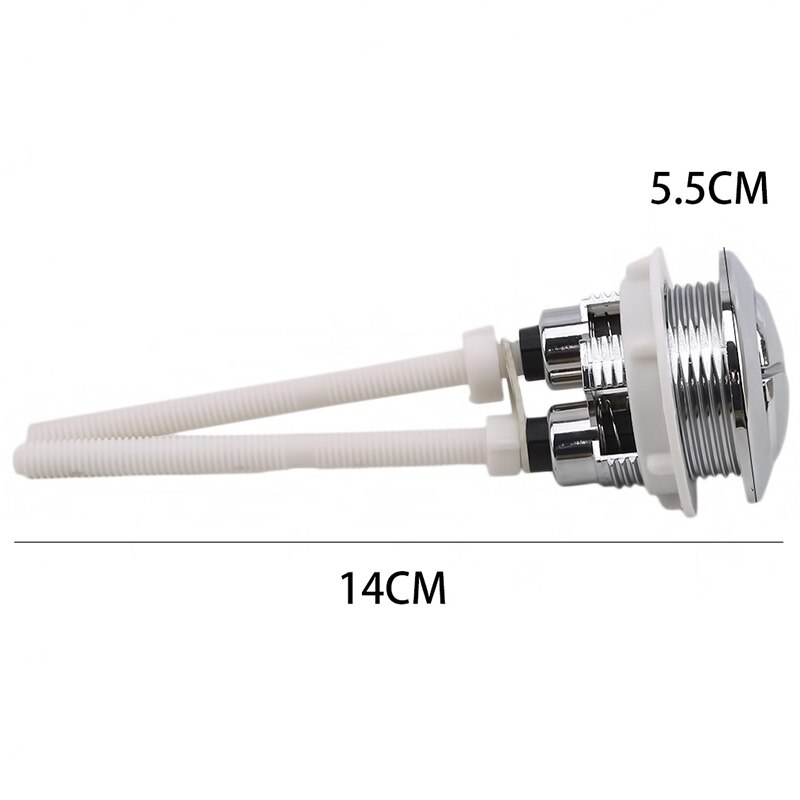 Dobbel spyling toalett vanntank trykknapper stenger 38mm lengde bad toalett tilbehør spyle knapp vann bryter trykk deksel