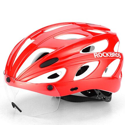 Rockbros Mannen Vrouwen Racefiets Helm Fietsen Eps Integraal Gegoten Helm Mountain Mtb Fiets Veiligheid Helm Met Bril Lens