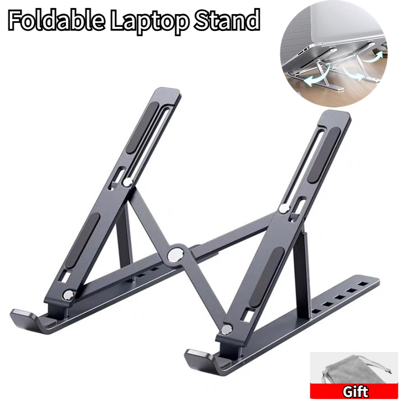 Säädettävä kannettavan tietokoneen teline alumiiniseoksesta valmistettu pöytäteline taitettava kannettava teline macbook air pro -kannettavan tietokoneen tablettialustan jäähdytykseen