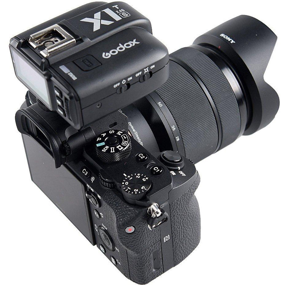 Godox  x1t- s  x1ts ttl 1/8000s hss fjernudløser transmiiter godox 2.4g trådløst x-system til sony kamera  a77ii/a7 rii /a7r/a58/a99