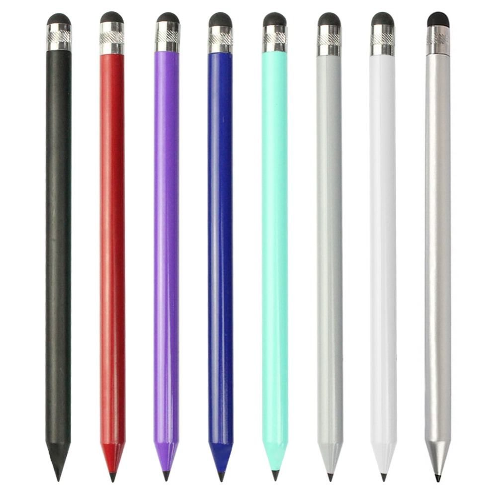 Buyincoins Universal Stylus Pen Mobile Phone Writing Tool Capacitive Screen Carbon Plastic Round Pencil Styled #281656