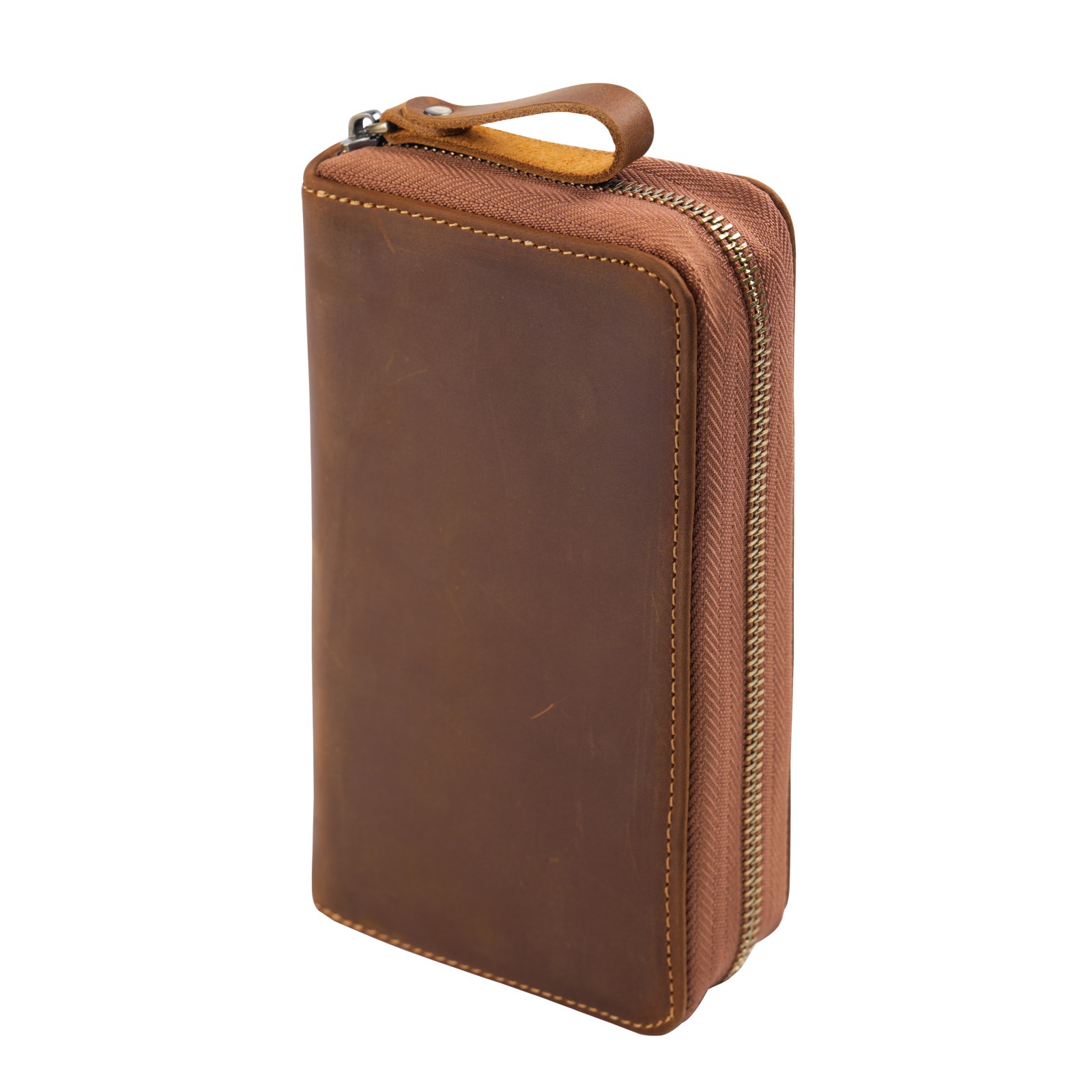 etui na długopisy i pióra wieczne z prawdziwej skóry z przegródkami, duża pojemna torba na długopisy i ołówki na 10 długopisów, dla uczniów, na artykuły papiernicze.: żółty