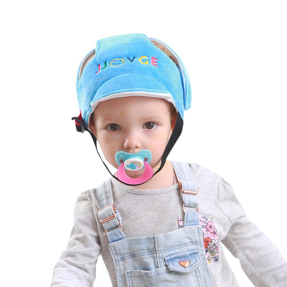 Baby hoed Beschermende Helm Jongen Meisjes Anti-collision Sport Zachte Hoed Baby Peuter veiligheid cap voor Wandelen шапка детская # 3F: Blauw