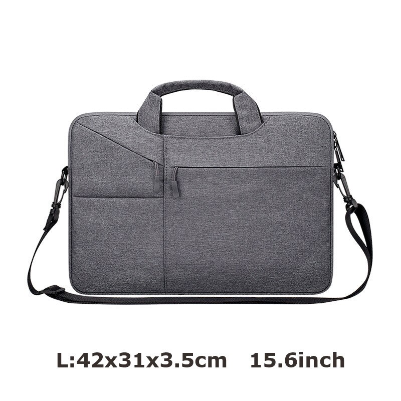 Wodoodporna torba na laptopa kobiety mężczyźni 13.3 15.6 16 cal Case dla Macbook Air Pro torby dla Xiaomi Acer Notebook ziper rękawem pokrywa: 4-L