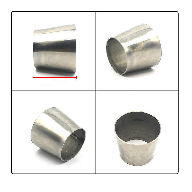 2 Pcs 1.5'' 38mm to 2'' 51mm 2"-2.5" 2.5"-3" OD Exhaust Pipe Reducer Adapter Weldable Universal 201SS
