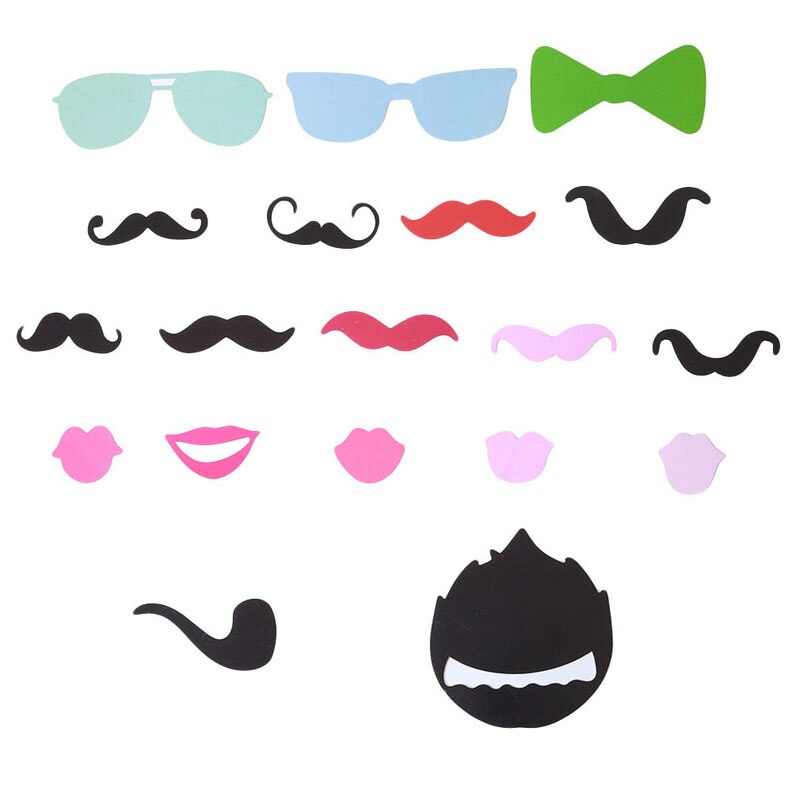 Paper Beard Camera Props Wedding Birthday Party Boys Girl Series Props Shower Activities Party Supplies: Default Title
