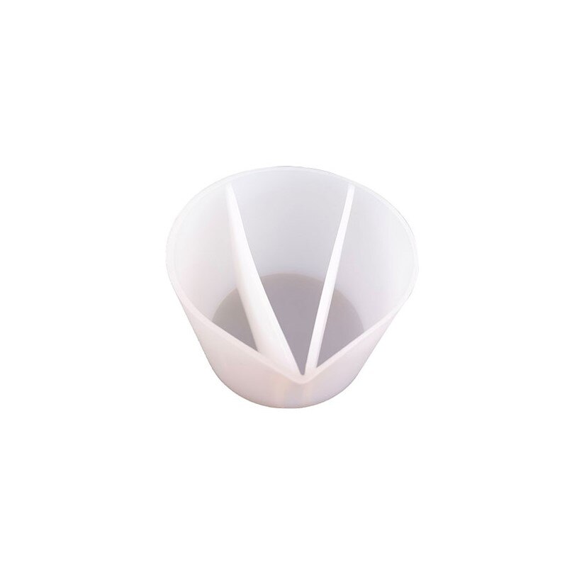 Clear Silicone Epoxy Resin Mixing Cups Distribution Measuring Cup DIY Epoxy Resin Tools for Jewelry Making Hobby Craft: 3 holes White
