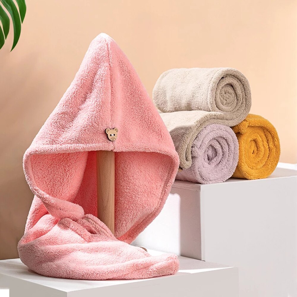 Towel Hair Drying Quick-Dry Bath Towel Microfiber Solid Soft Skin-Friendly Without Irritation Super Water Absorption Performance