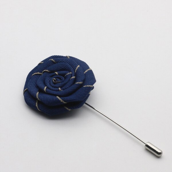 HUISHI Twee Kleur Stof Bloem Broches Revers Pin Mannen Vrouwen Broche Suits Decoratie Reversspeldjes Voor Suits Accessoires 12 Kleur: J 12