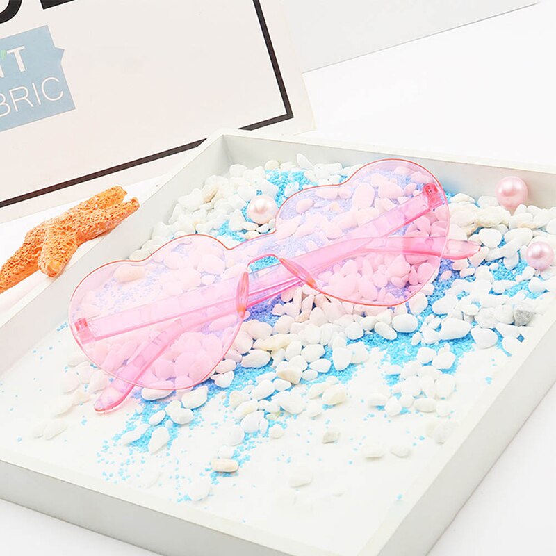 Hartvormige zonnebrillen dames heren merk randloze golfbrillen luxe trendy smalle zonnebrillen streetwear