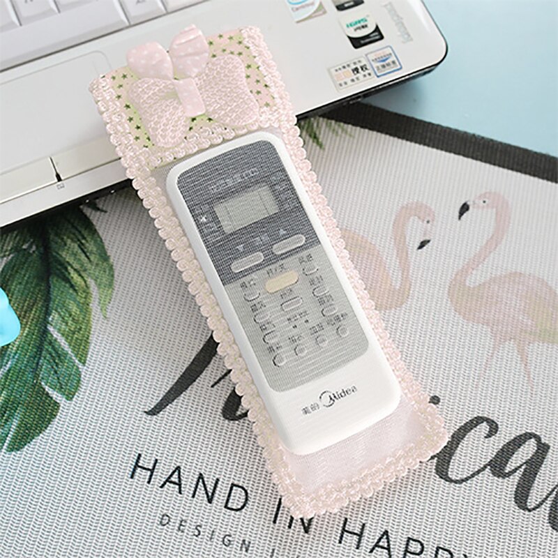 1 Pcs Remote Control Protector Home Storage remote Dust Bag Case Remote Control Cover Clear lace Video TV Air Conditioner: 4 / 21X8cm