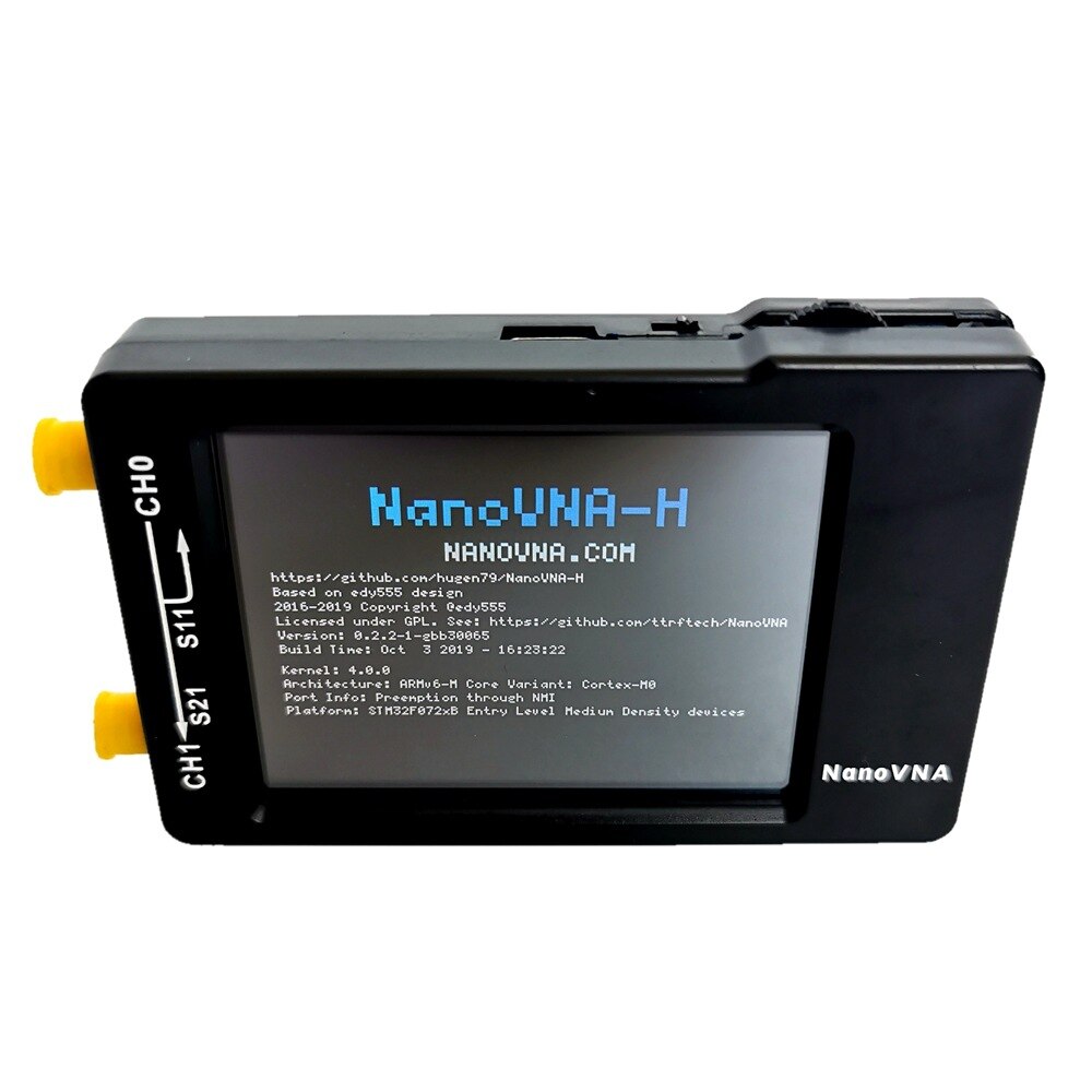 Nanovna-h vektor nettverksanalysator 50 khz ~ 1.5 ghz nano vna shortwave hf vhf uhf uv antenne analysator + batteri + lcd + plastikk