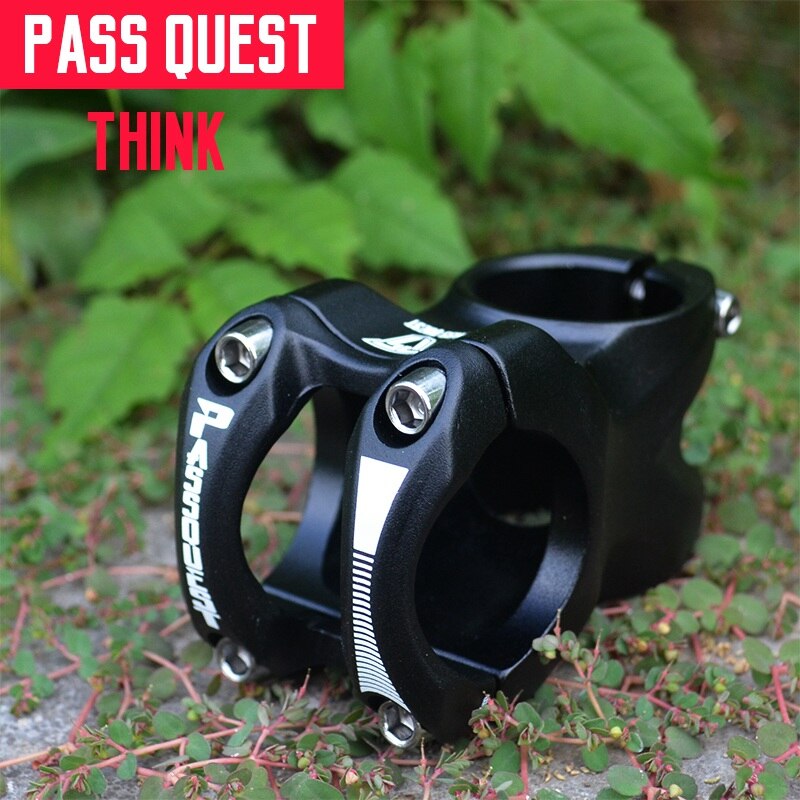 PASS QUEST alloy Bicycle stem DJ/AM/FR/DH Downhill Mountain Bike stem 0 degree 45MM Stem for XC AM MTB Mountain Bike Bicycle: black
