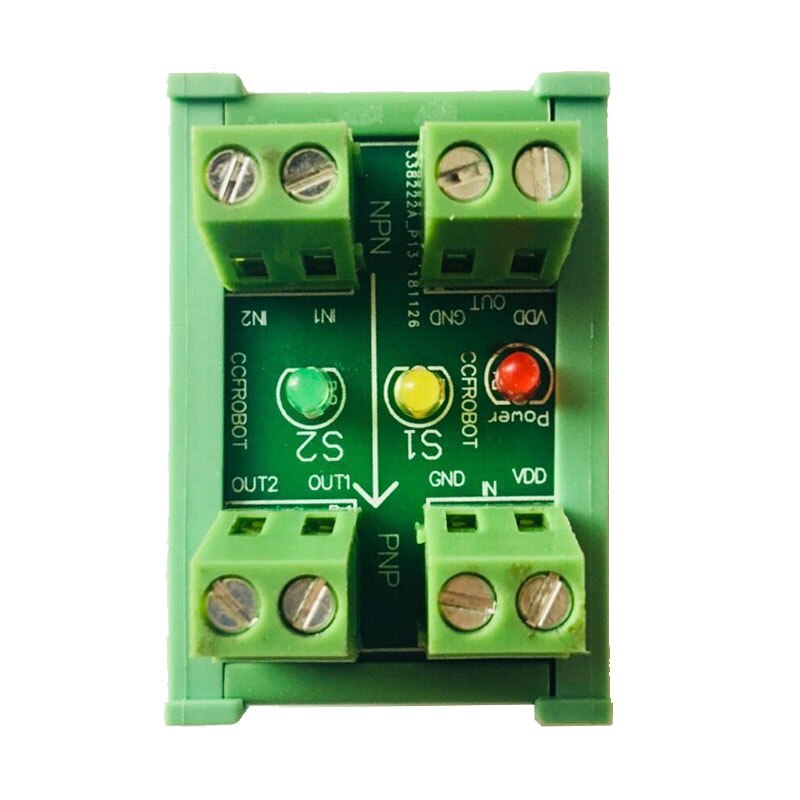 2-channel NPN to PNP Module Conversion Module Dedicated for AGV Car Magnetic Navigation Site CCF-N2P