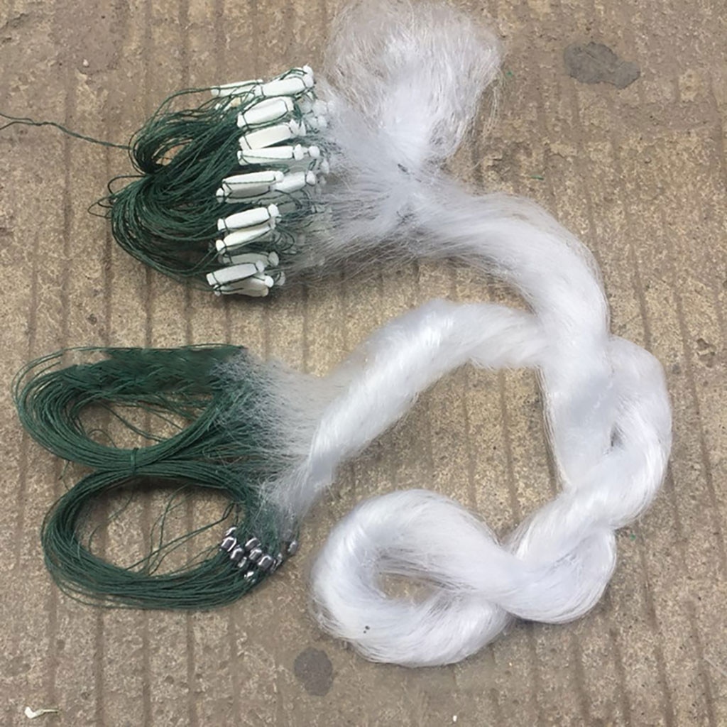20M Three Layer Large Mesh Gill Net Trap Fishing Net With Sinkers and Float Trammel Strong Nylon Fishing Network Fishing Tools