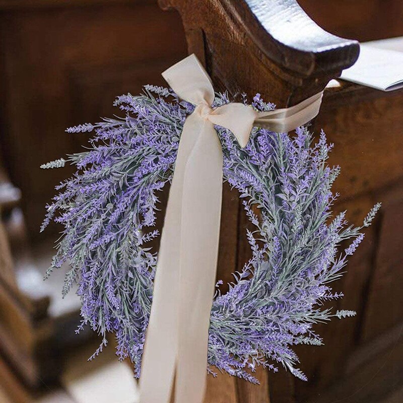 Lavendel Krans Voor Voordeur Kunstmatige Voor Alle Seizoenen Indoor Outdoor Bloemen Krans Voor Wedding Party Thuis Wall Decor