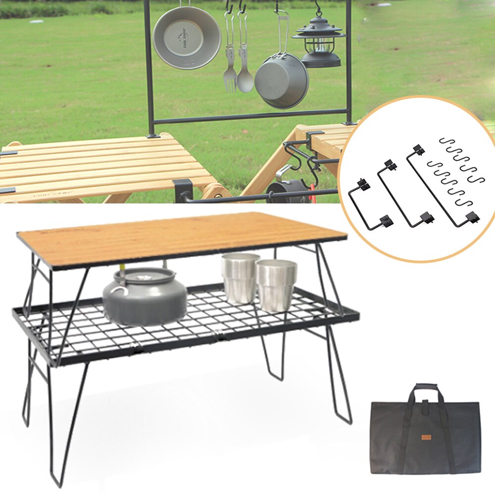 Ultralight Portable Folding Mesh Table Outdoor Dining BBQ Grill Desk Storage Bag Camping Picnic Garden Barbecue Net Table