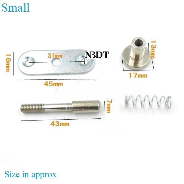 10Pcs Spring Loaded Bolt Latch Dowel Futniture Baby Bed Storage Case Cage Box Door Latch: 50mm Overall Long