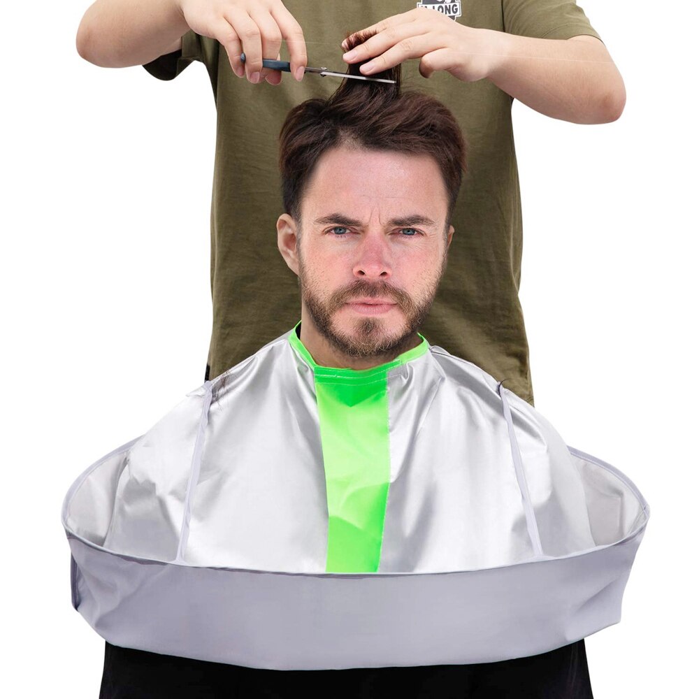 Vikbar hårklippande cape vattentät paraply cape salong frisörkappa frisörverktyg hålla håret borta från kläder och golv