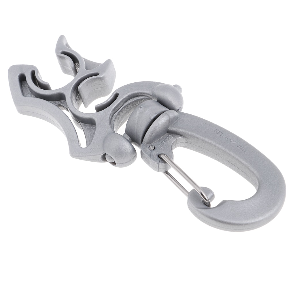 Universal Plastic Regulator Octopus Double BCD Hose Holder with Clip Buckle Hook for Scuba Diving Snorkeling Dive Diver