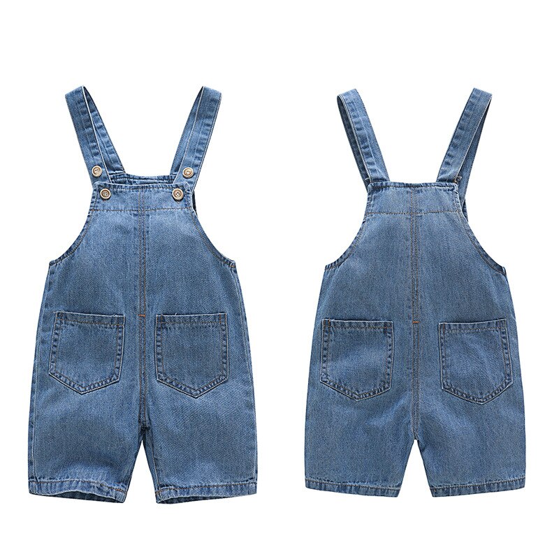 Girls Boys Jumpsuits Loose Solid Button Denim Overalls Baby Toddler Bib Overalls Kids Jeans Jumpsuit Boys Girls LZ124