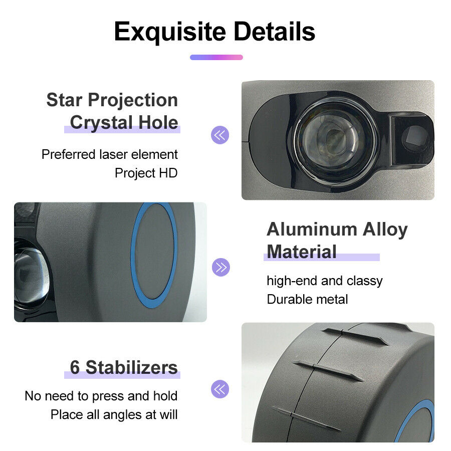 Roterende Led Projector Licht Sterrenhemel Oceaan Golf Ster Galaxy Nebula Night Lamp