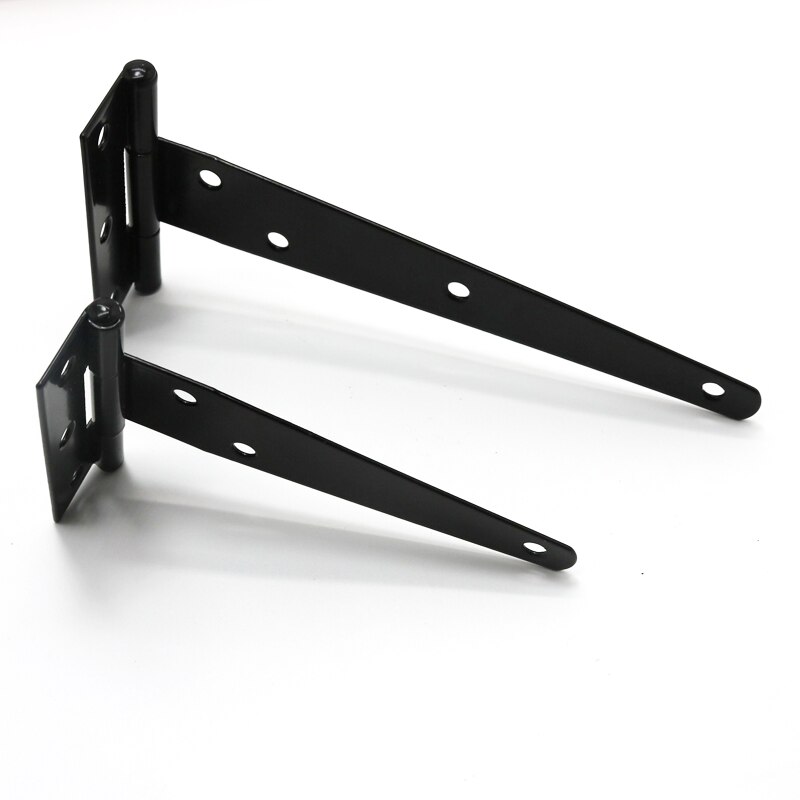 1 Pc 3/4/5/6/8 inch Black Paint T Shape Triangle Hinge Cabinet Shed Wooden Door Gate Hinges Hardware
