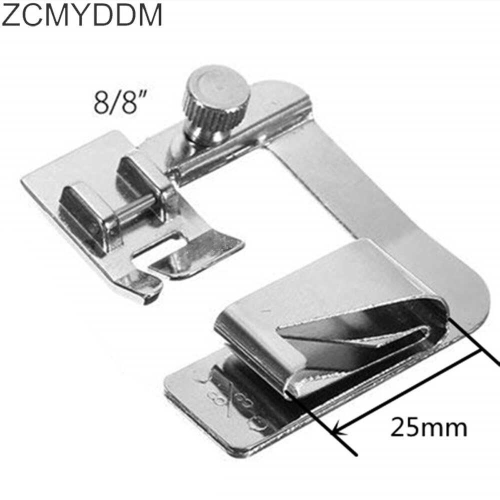 ZCMYDDM 3 Size Rolled Hem Presser Hemmer Foot 1/2Inch 3/4Inch 1Inch for Brother Singer Low Shank DIY Sewing Machine Tool: 8 8