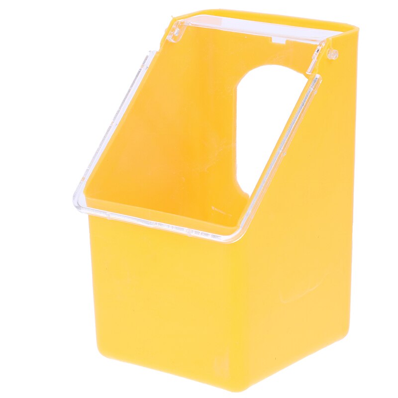 1Pc Plastic Vogel Feeder Gevogelte Duif Waterer Accessoires Dispenser Parrot Opknoping Drinker Pot Voedsel Container Dierbenodigdheden: YELLOW