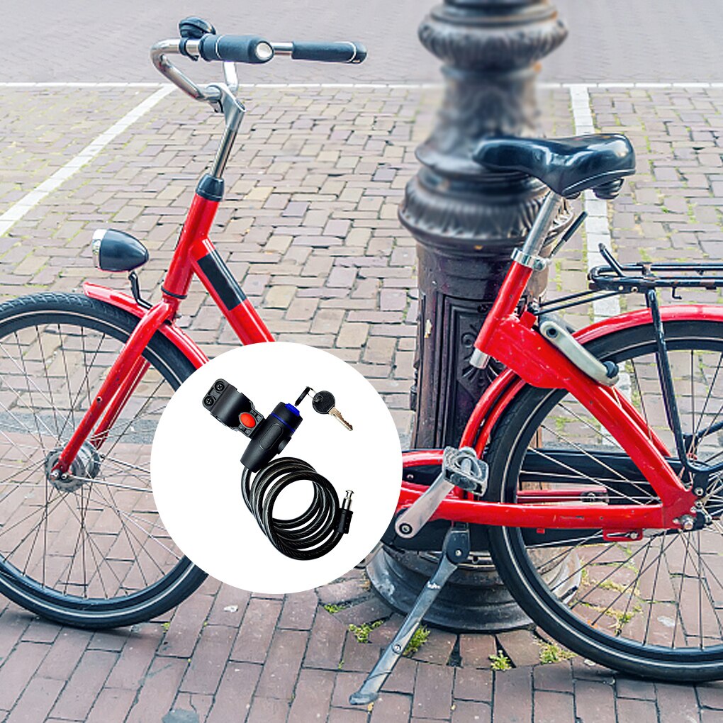Bicycle Safety Lock Stainless Steel Anti-theft Bike Lock Universal Portable Bicycle Safety Loop