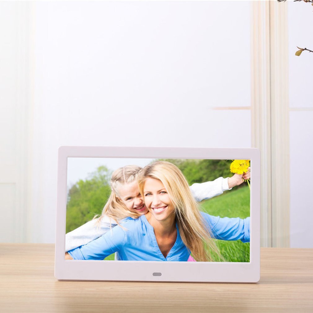 10 polegada tela led backlight hd digital photo frame álbum eletrônico foto música filme função completa bom presente