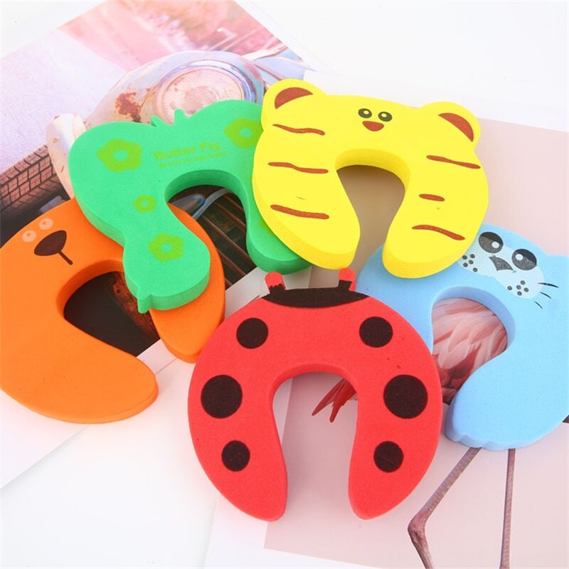 5Pcs Eva Baby Veiligheid Deur Clip Deur Stop Stopper Guard Baby Veiligheid Protector Baby Anti-Snuifje Deur Plug deurklink Crash Pad