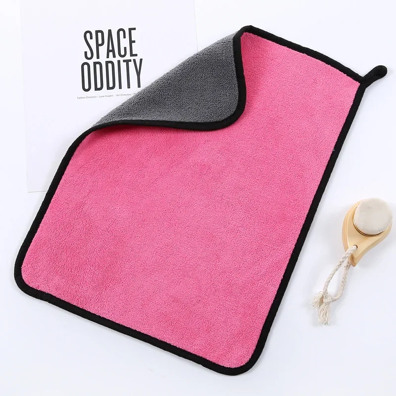 Toalla para lavado de coches de lana Coral de , 30x3 0/40/60cm, cuidado de los detalles del coche, paño de secado y limpieza, accesorios de limpieza automática, 1 ud.: Fibra superfina / Blanco