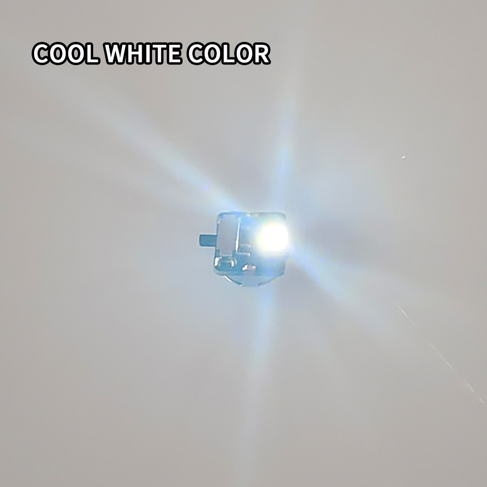 1 st mini superljusbrytare kontrolllampa led enstaka lampor modell gör-det-själv trådlös belysningsmaterial diorama kit: Vit