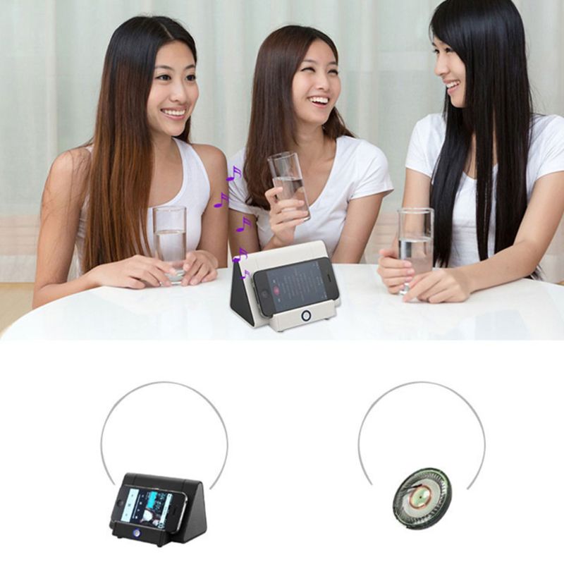 Portable Wireless Induction Speaker Auto-sensing Speakers Mobile Phone Stand Mini Sound Box Audio Sensors Super Bass Loudspeaker
