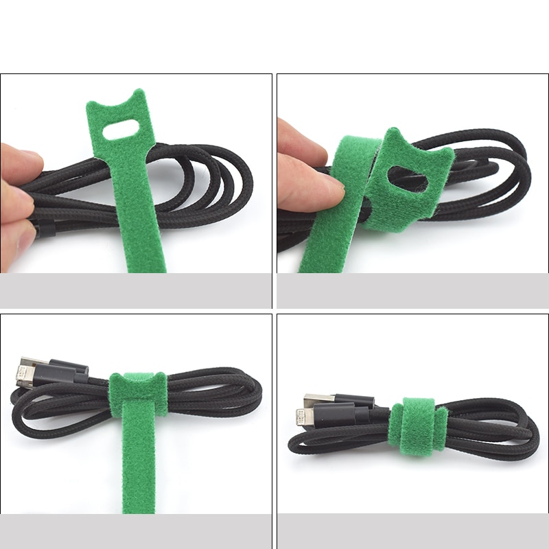 50pz fascette adesive per nastro di fissaggio fascette magiche gancio ad anello bastone bulcker cintura fascio filo linea cavo cinturino