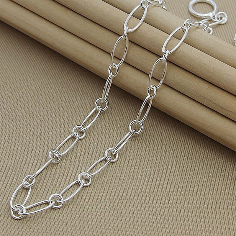 925 sølv simple kæder halskæde kvinder halskæder smykker tilbehør