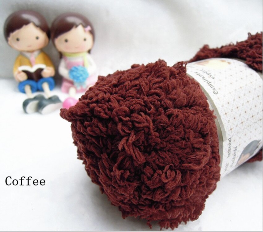 Super Soft Smooth Chunky Acrylic Double Knitting Wool Yarn Colorful Skein Ball Yarn For DIY Knitting Craft Baby Clothes Hat: coffee