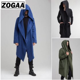 Zogaa heren trenchcoat herenjas lente herfst trenchcoat vest punk heren trenchcoat heren lange jas bovenkleding trenchcoat heren