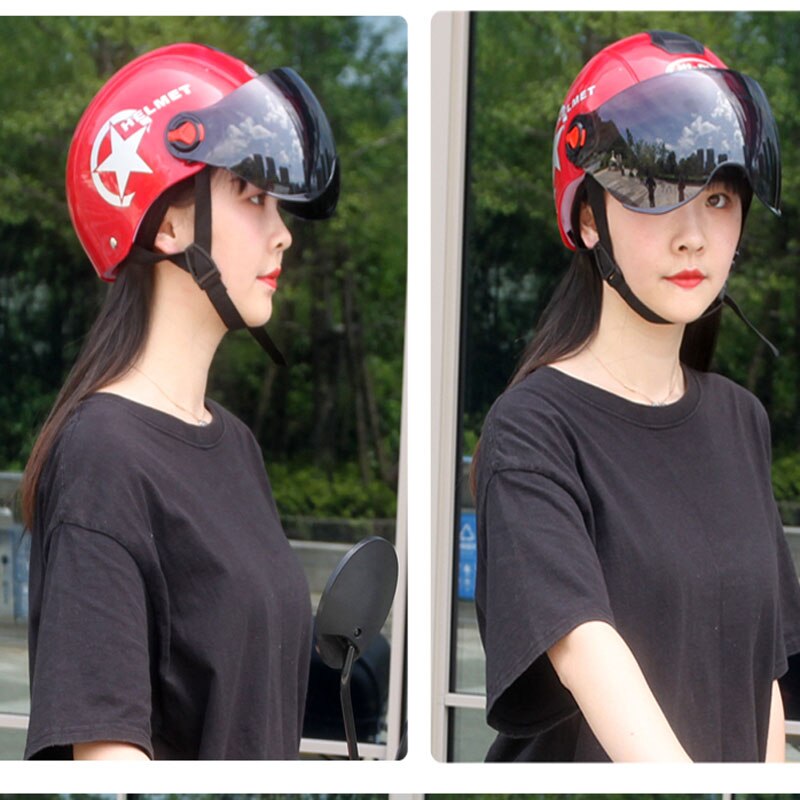 GOPLUS moto casques cyclisme vélo électrique casque Motocross demi casque lentille visières hommes femmes Scooter moto casque