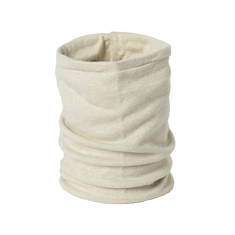 Winter Ring Nacken Schal Frauen Feste Kaschmir Snood Nacken Schals Baumwolle Ich bin Freien Warme Runde Schals für Männer Maske Thermische unisex: Beige