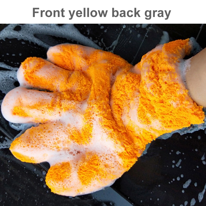 Guantes de microfibra de lujo para lavado de coches, herramienta de limpieza de coche, cepillo de limpieza multifunción para uso doméstico, 1 ud.