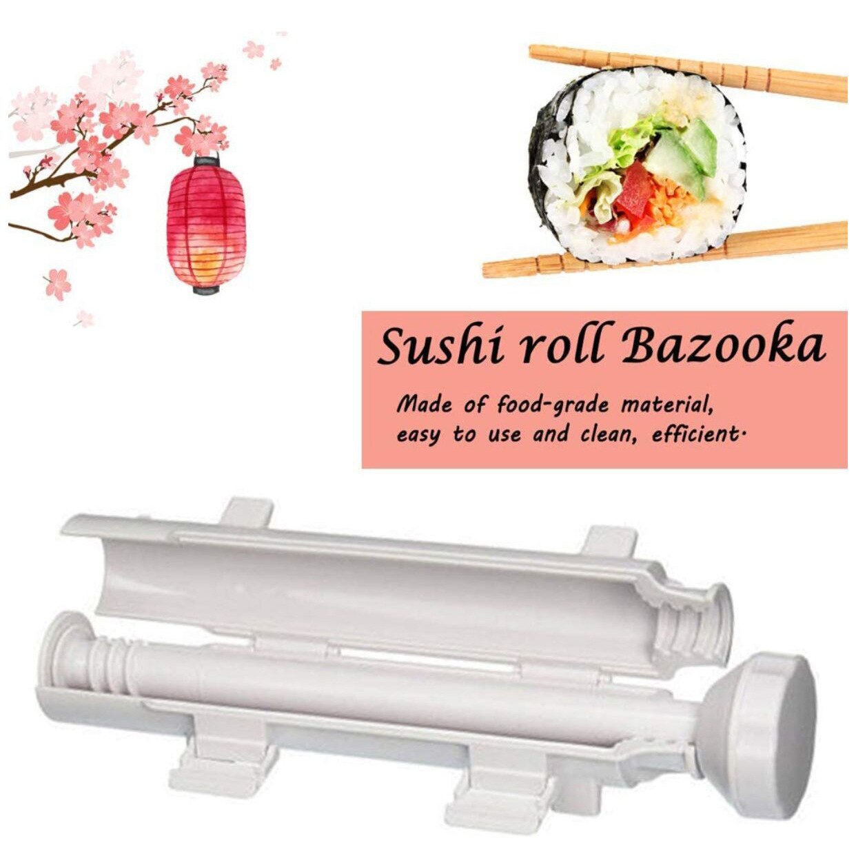 Sushi maker hurtig sushi bazooka japansk rulle ris form vegetabilsk kød rulle værktøj gør-det-selv sushi fremstilling maskine køkkenværktøj