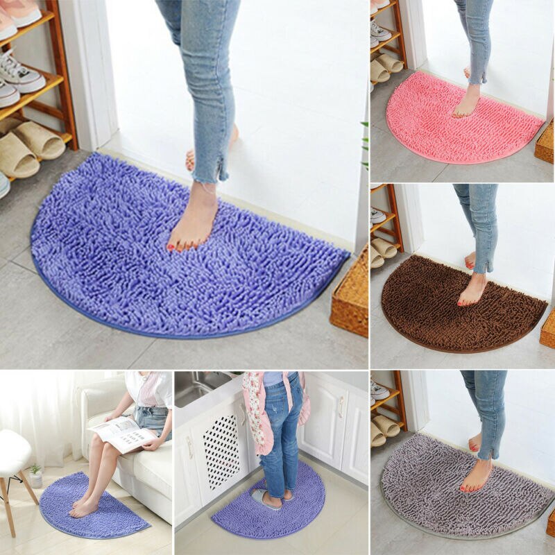 Tapis de porte imperméable demi-lune, 40x60cm, antidérapant, barrière contre la saleté, forme D, Semi-circulaire,