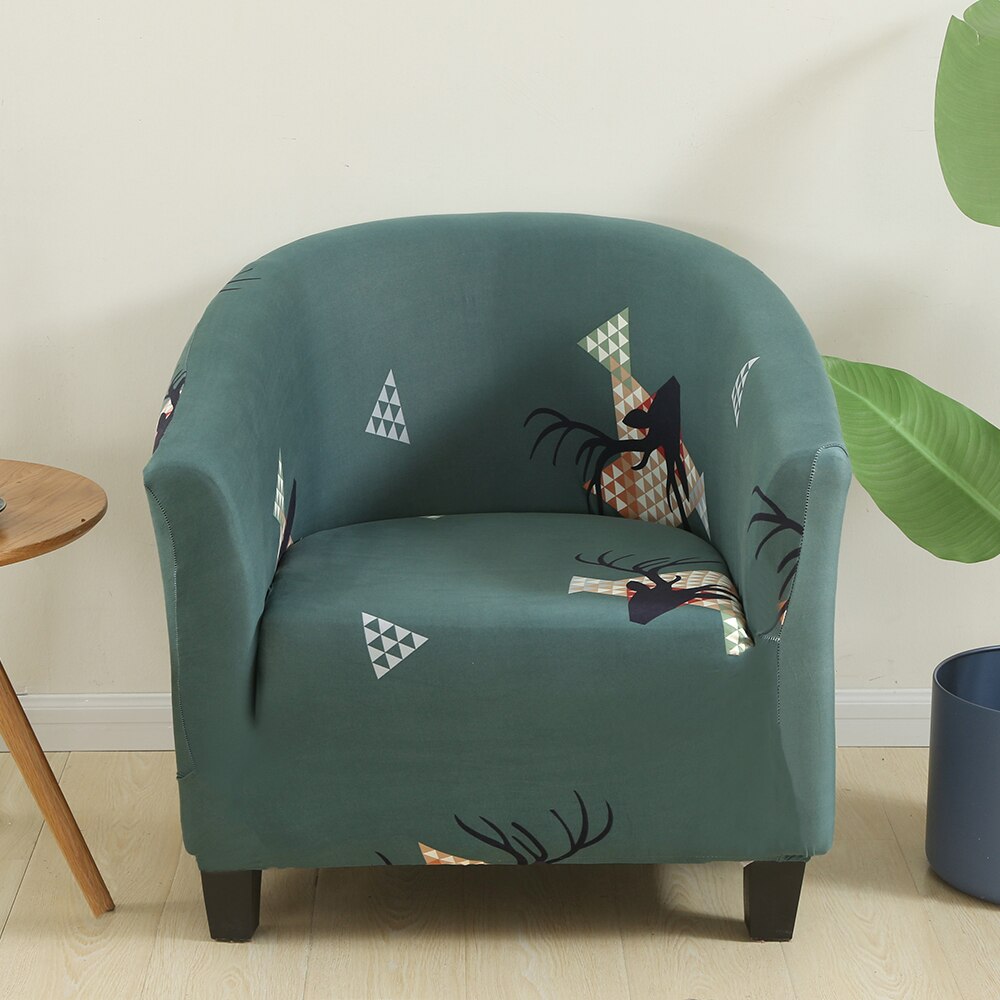 Christmas Elastic Coffee Tub Sofa Cover Armchair Seat Cover Protector Furniture Slipcover Room Bathtub Chair Covers: 1