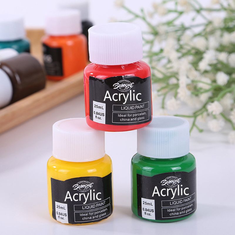 12X25Ml Zware Body Kleuren Rijke Pigmenten Acrylverf Set Voor Schilderen Canvas Ambachten
