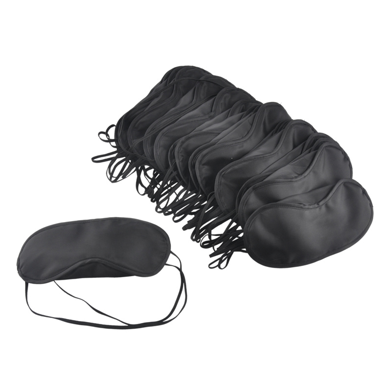 10 teile/los Reise Schlaf Maske schnelle Schlafen Augen Maske Eyeshade Abdeckung Schatten Patch Frauen Männer Weiche Tragbare Augenbinde Reise: Schwarz 10Stck
