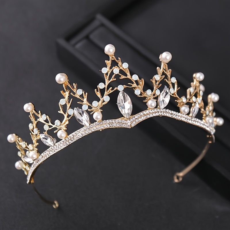 Zilveren Kleur Kristal Kroon Vrouwen Bruids Bruiloft Barok Strass Prinses Diadeem Tiara Haar Sieraden Accessoires Hoofddeksel