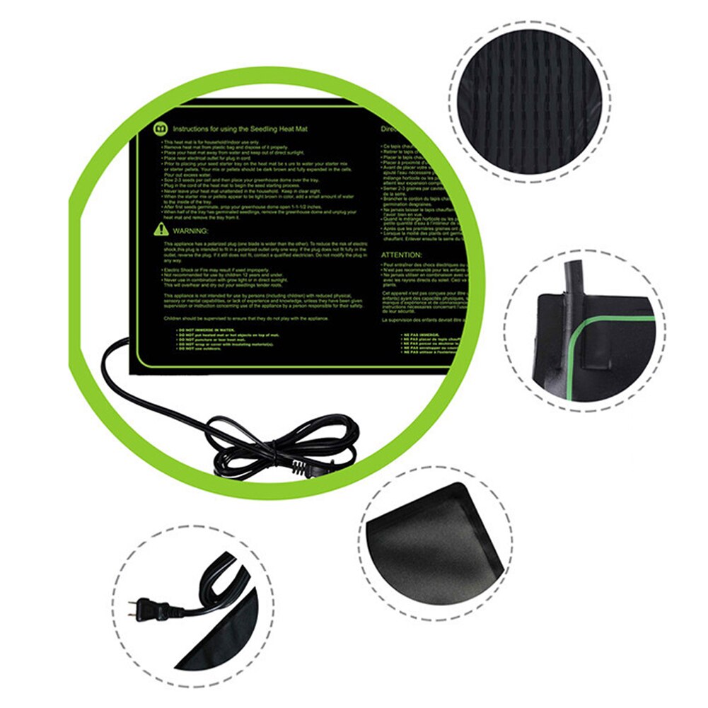 Clone Starter Pad Plant Heating Mat 110V/220V Seedling Heating Mat Garden Supplies Plant Seed Hydroponic Heating Pad