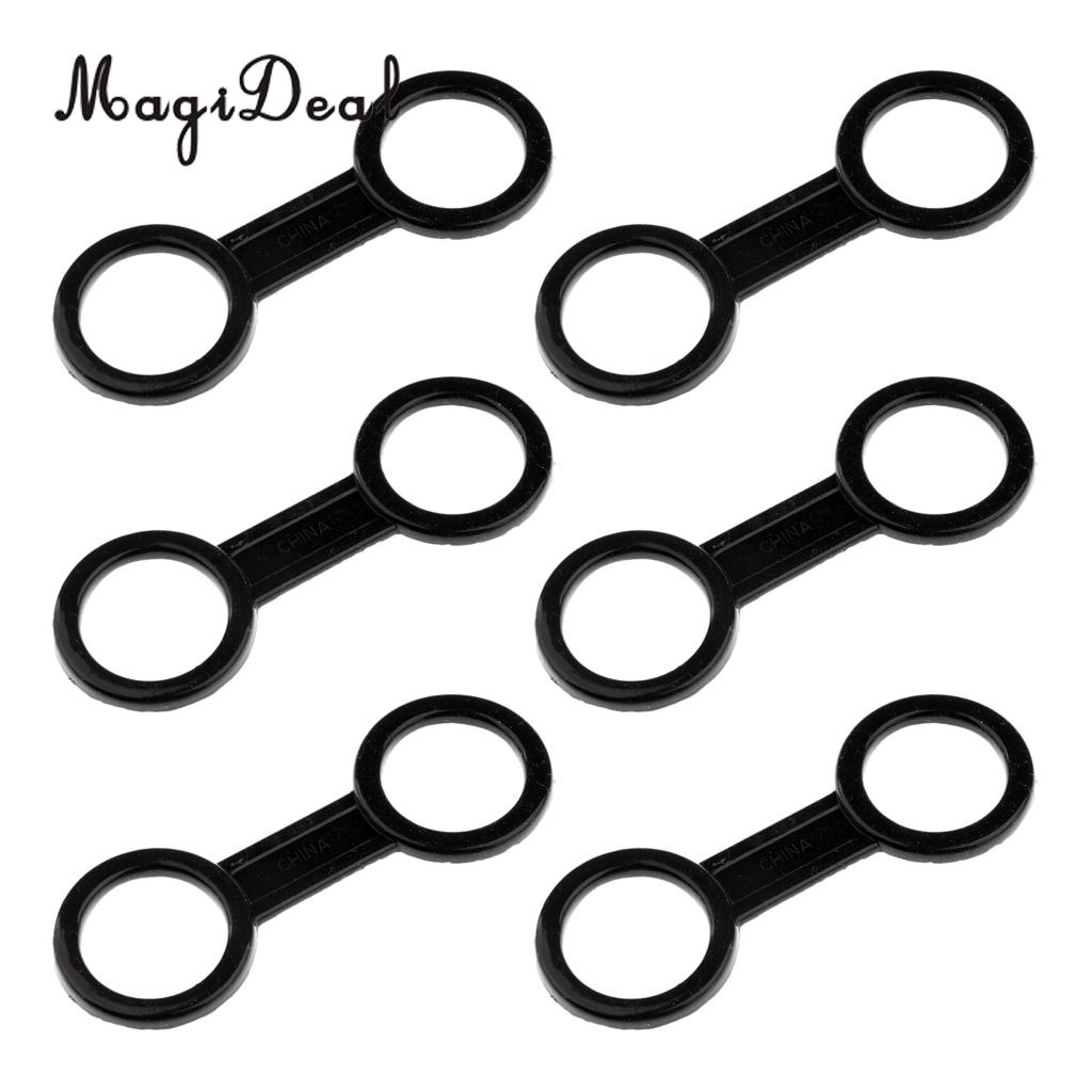 Magideal 6 Stukken Comfortabele Duiken Snorkelen Snorkel Masker Keeper Houder Retainer Zwart Zwemmen Kajak Freediving Acce